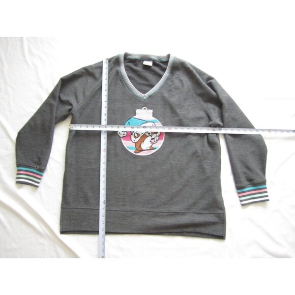 Men Buc-ee's Gas Station V Neck Cotton Blend Long Sleeve Pullover Sz XXL (MT467) - Picture 4 of 9